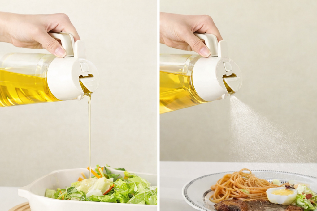 Oil Spray Bottle for Cooking - Refillable, Leak-Proof Kitchen Mister
