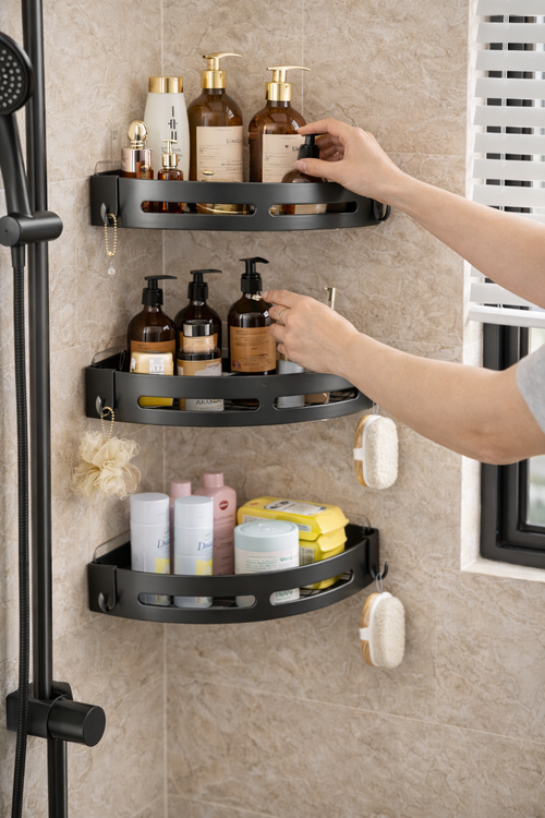 Shower Organizer Set – No-Drill 3-Piece Bathroom Shelf