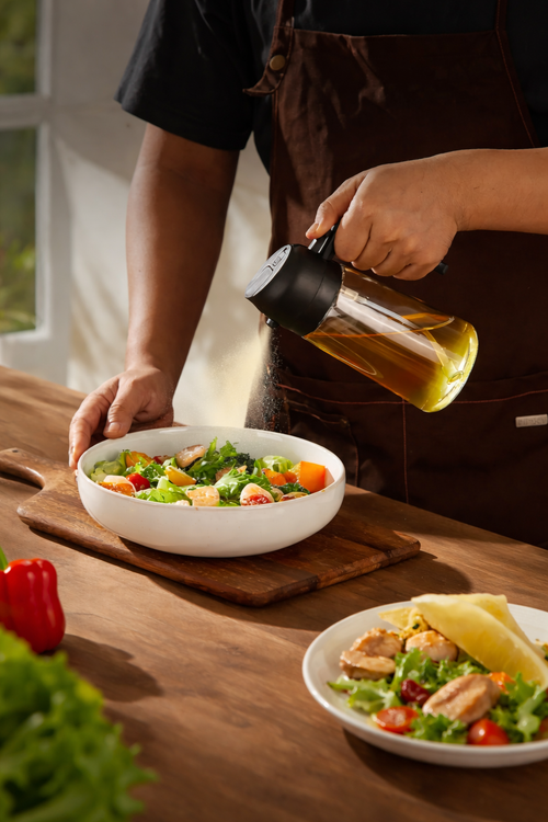 Oil Spray Bottle for Cooking - Refillable, Leak-Proof Kitchen Mister