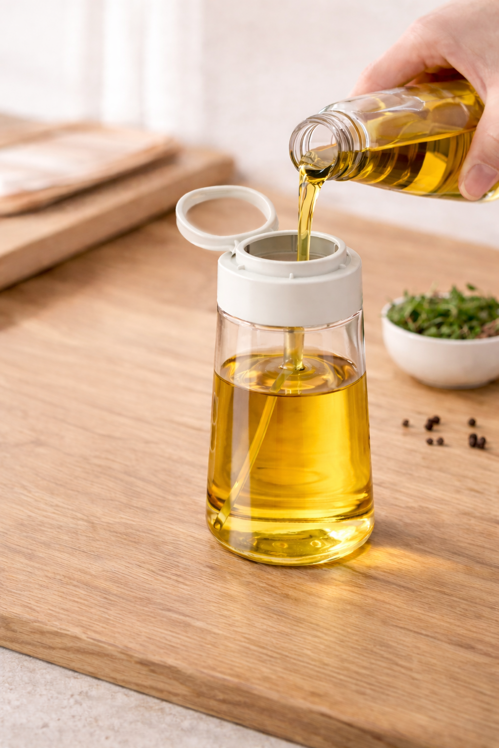 Oil Spray Bottle for Cooking - Refillable, Leak-Proof Kitchen Mister